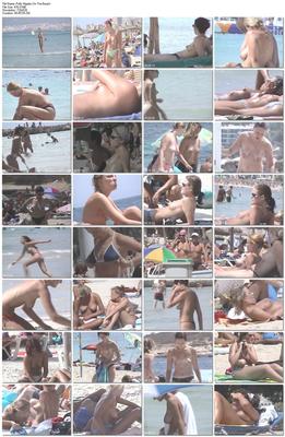 [476 МБ] Puffy Nipples On The Beach / грудь с сосками на большом пляже [Voyeur Beach, CamRip]