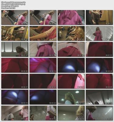 [1,12 GB] [Upskirt, Spycam] (4 Rollen) / Unterrockmädchen in der U-Bahn! 