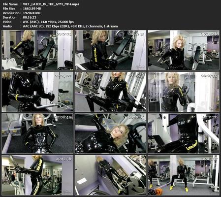 [1,62 GB] [LATEXVERONICA.COM] WET LATEX IN THE GYM [2014, Fetisch, LaTeX, Sport, 1080p]