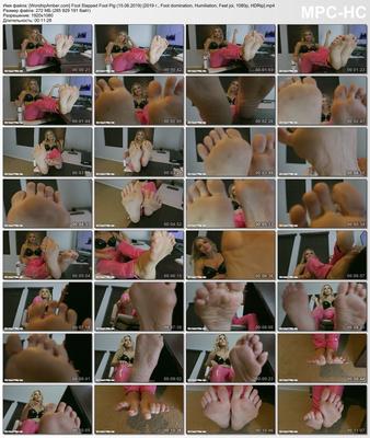 [273 MB] [WORSHIPAMBER.COM] Foot Slapped Foot Pig (06/15/2019) [2019, Foot Domination, Humiliation, Feet Joi, 1080p, HDRip]