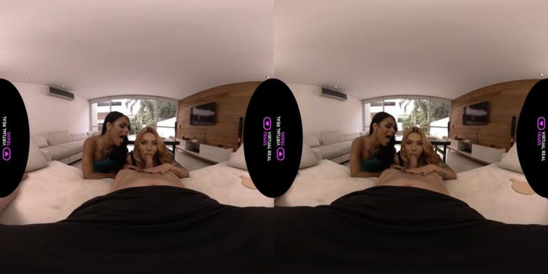 [VirtualRealTrans.com] Isabella Fontaneli, Marcelle Herrera & Tony Lee (Game Of Ping Pong) [2022, Transsexuals, Shemale, Shemale on Male, Male on Shemale, Anal, Hardcore, Threesome, VR, 5K, 3D, 180, 2700p]