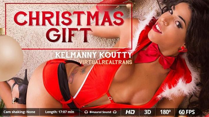 [VirtualRealTrans.com] Kelmanny Koutty (Weihnachtsgeschenk) [2016, Transsexuelle, Shemale, Shemale on Male, Hardcore, Anal, VR, 3K, 3D, 180, 1600p]