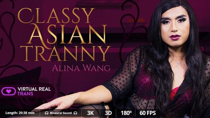 [VirtualRealTrans.com] Alina Wang (Classy Asian tranny) [2018, Транссексуалы, Транссексуалы, Соло, Мастурбировать, Дилдо, Анал, VR, 3K, 3D, 180, 1600p]