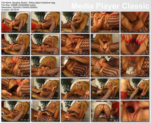 [326 Mo] [fisting] Naughty Alysha - insertion d'objet fisting [2002, fistig, CamRip]